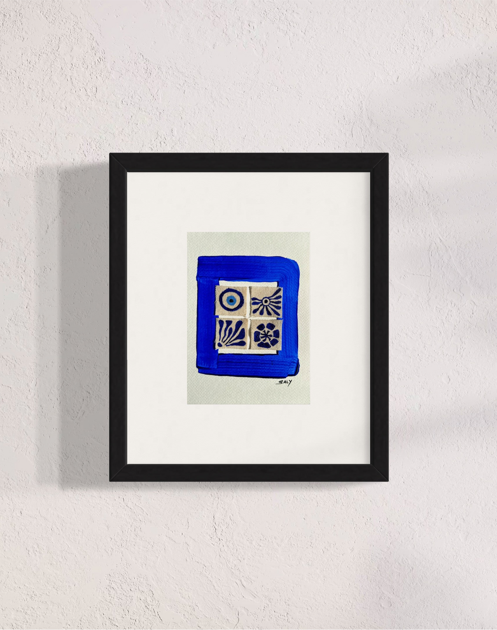Evil eye in its frame